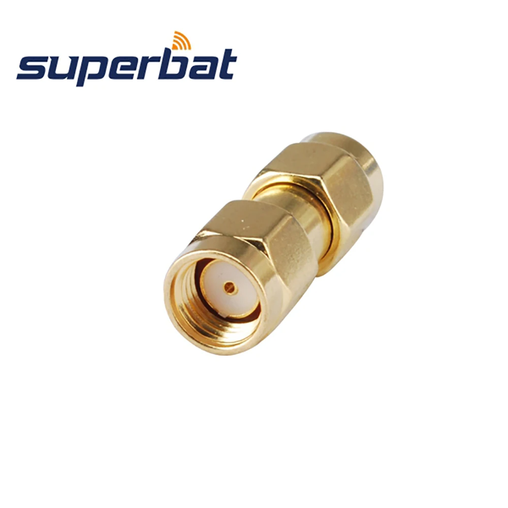 Superbat 5pcs SMA 어댑터 SMA 플러그 RP-SMA 남성 스트레이트 RF 동축 커넥터