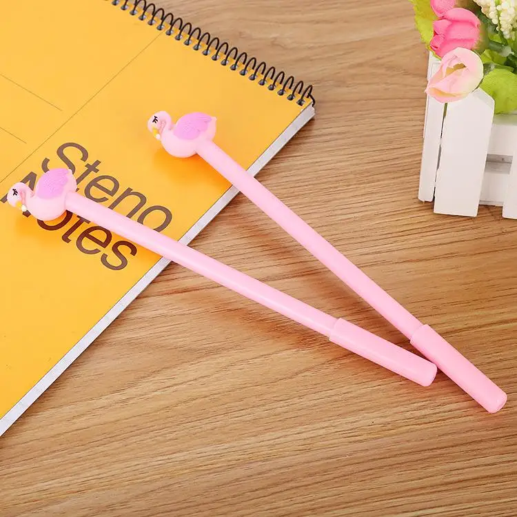 1 шт. Kawaii красивый Фламинго Лебеди гелевая ручка для офиса школьные канцелярские принадлежности инструмент для письма - Цвет: 1 Pcs B