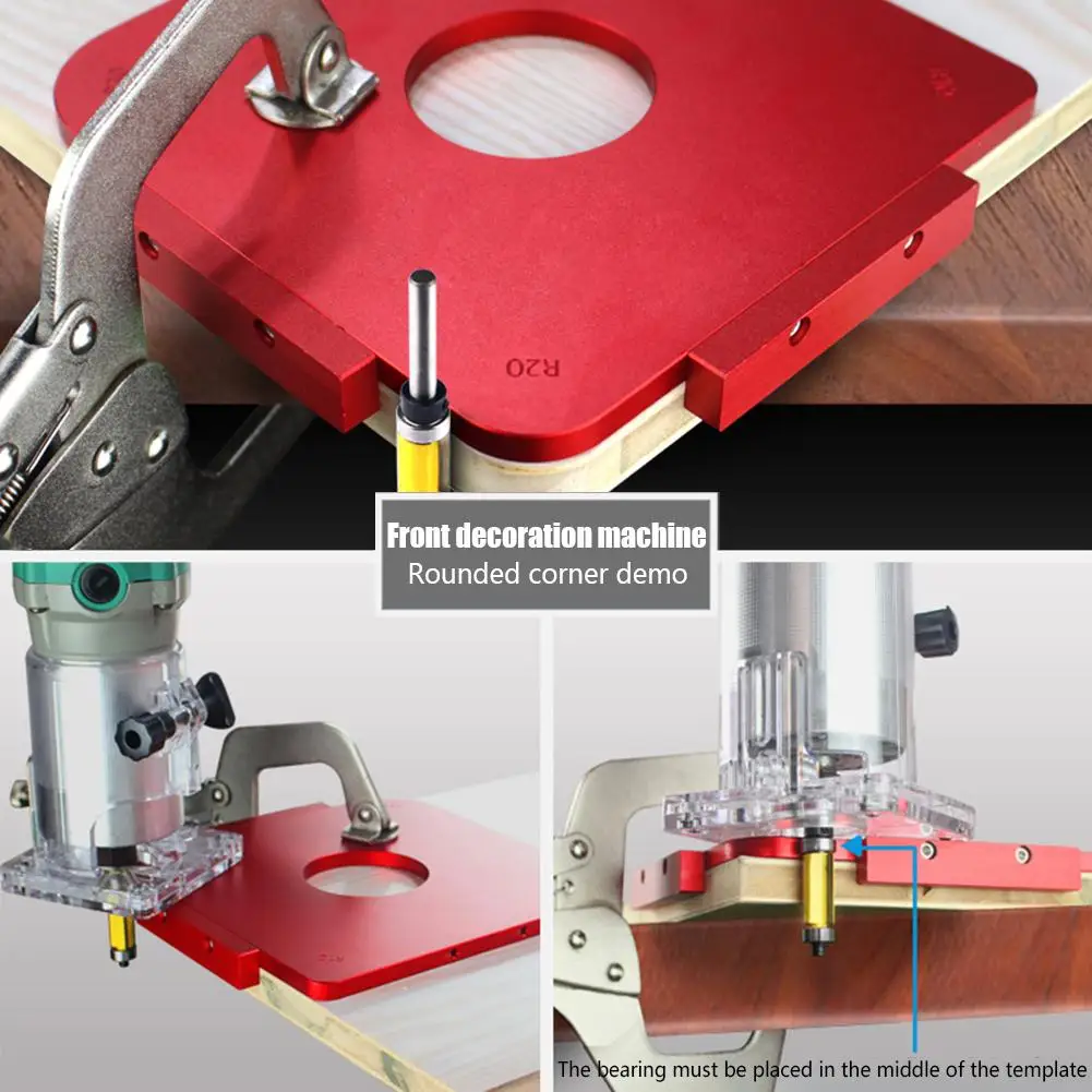 Деревообрабатывающая панель радиус быстрый-джиг Круглые Угловые шаблоны лекал фрезы стола для деревообработки инструменты гравировальный станок