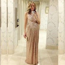 2017 Bridesmaids Dresses Sequins Plus Size Custom Made Maid Of Honor Wedding Party Dress Cheap vestido de festa