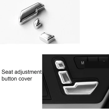 

hot sale 3 pieces for M-ercedes Benz A/B/C/E/GLK/ML/GLA class Car Seat Adjustment Button Decorative Lid Cover