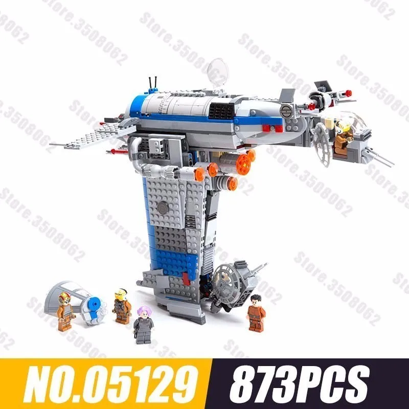 

New Blocks 873pcs War Series Resistance Army Bomber Assembling Spelling Insert Building Block Toys For Children 05129