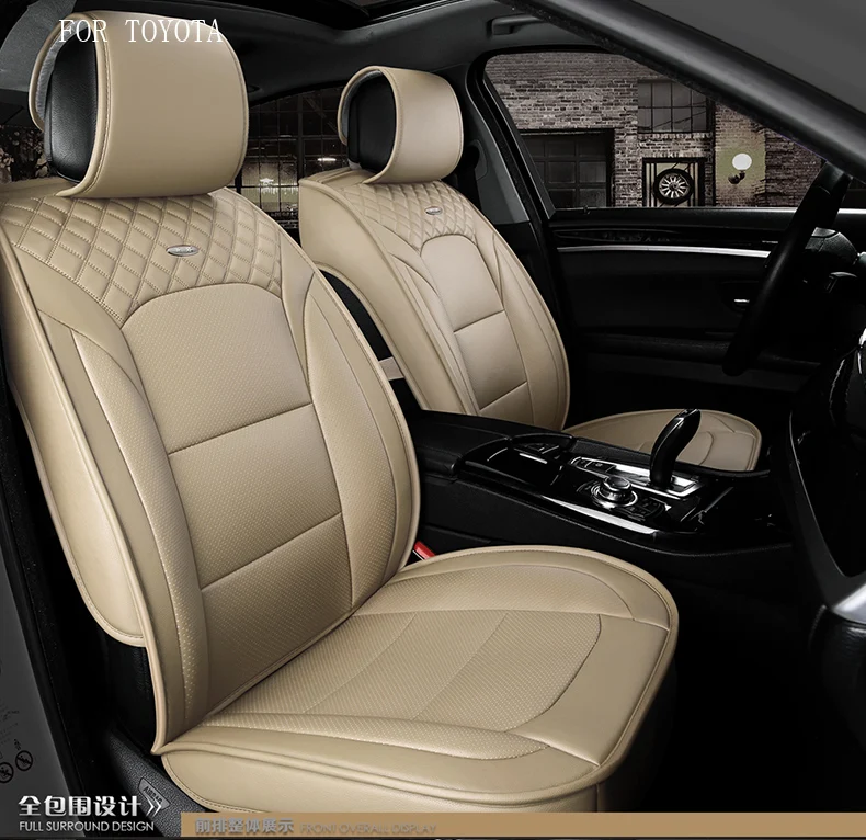 waterproof pu leather car seat covers for toyota corolla camry rav4