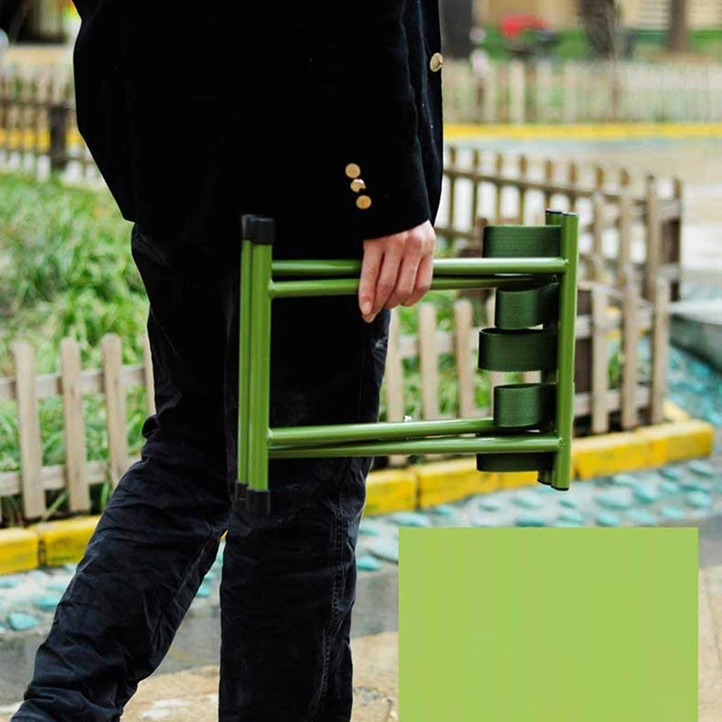 Folding Chairs Tatami Green Thick High Carbon Steel Portable Camping Fishing Folding Stool Outdoor Adult Small Mazza (1)