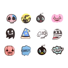

New Pumpkin Ghost Acrylic Children Brooches Lady Badge Pins For Women Kids Collar Cloth Jewelry Brooches Accessories