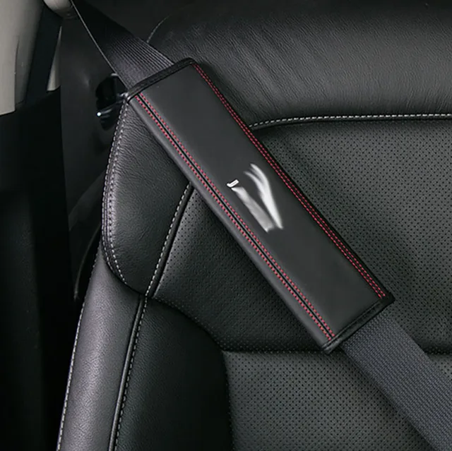 ShinMan 2x Leather CAR Seat belt pad Seat belt shoulder pad Safety belt