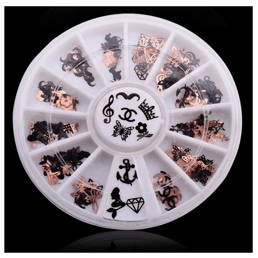 Computer Chip Nail Rhinestones Metal Nail Art Decoration Set 3D Nail