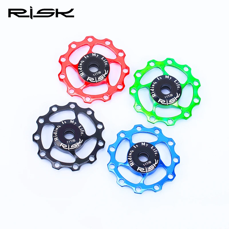 11 T الألومنيوم دراجة الخلفي Derailleur عجلة شدادة ل MTB الطريق الدراجة دليل بكرة تحمل مع قابل للتعديل مجموعات الدراجات أجزاء
