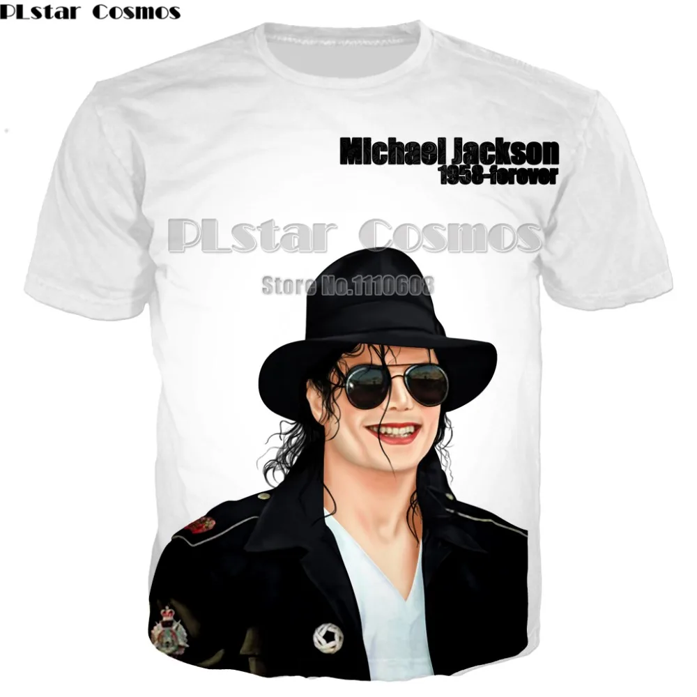 

YX GIRL Fashion Men/Women T-shirt King of Rock and Roll Michael Jackson 3d print t shirt Boy singer star t shirt