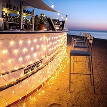 1,5x1,5 м, 2x3 м, 4x6 м, Рождественская гирлянда, светодиодный свет, Рождественская сетка, сказочные, рождественские, вечерние, для сада, свадебные украшения, занавески