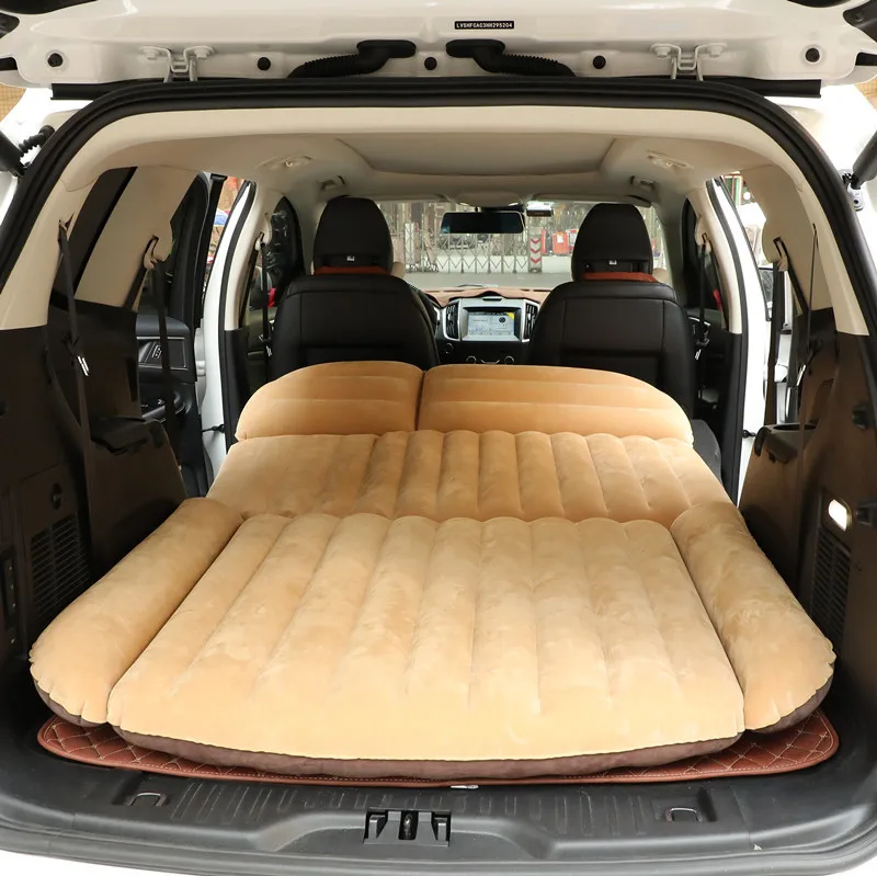 SUV Trunk Inflatable Car Mattress Flocking Portable Padded Inflatable Cushion Sexy Car Travel Bed Child lover car mattress