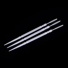 150 шт./лот, пластиковая межзубная щетка, практичная Чистящая зубная нить, двойная головка, гигиенические зубные зубочистки, белые