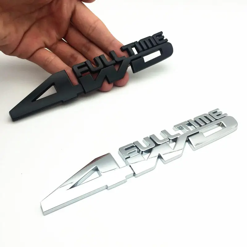 

Car-Styling Metal 4WD Full Time Chrome Emblem Badge Truck Auto Gule Sticker Decal Accessories for Jeep Toyota Ford VW Subaru