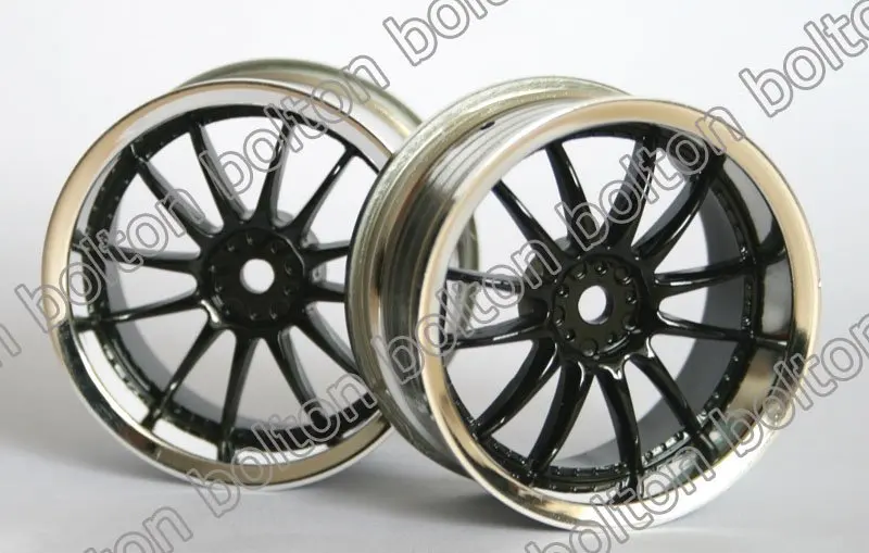 6012 4pcs 1 10 rc on road car wheel rim 12 spokes 3mm offset 12mm