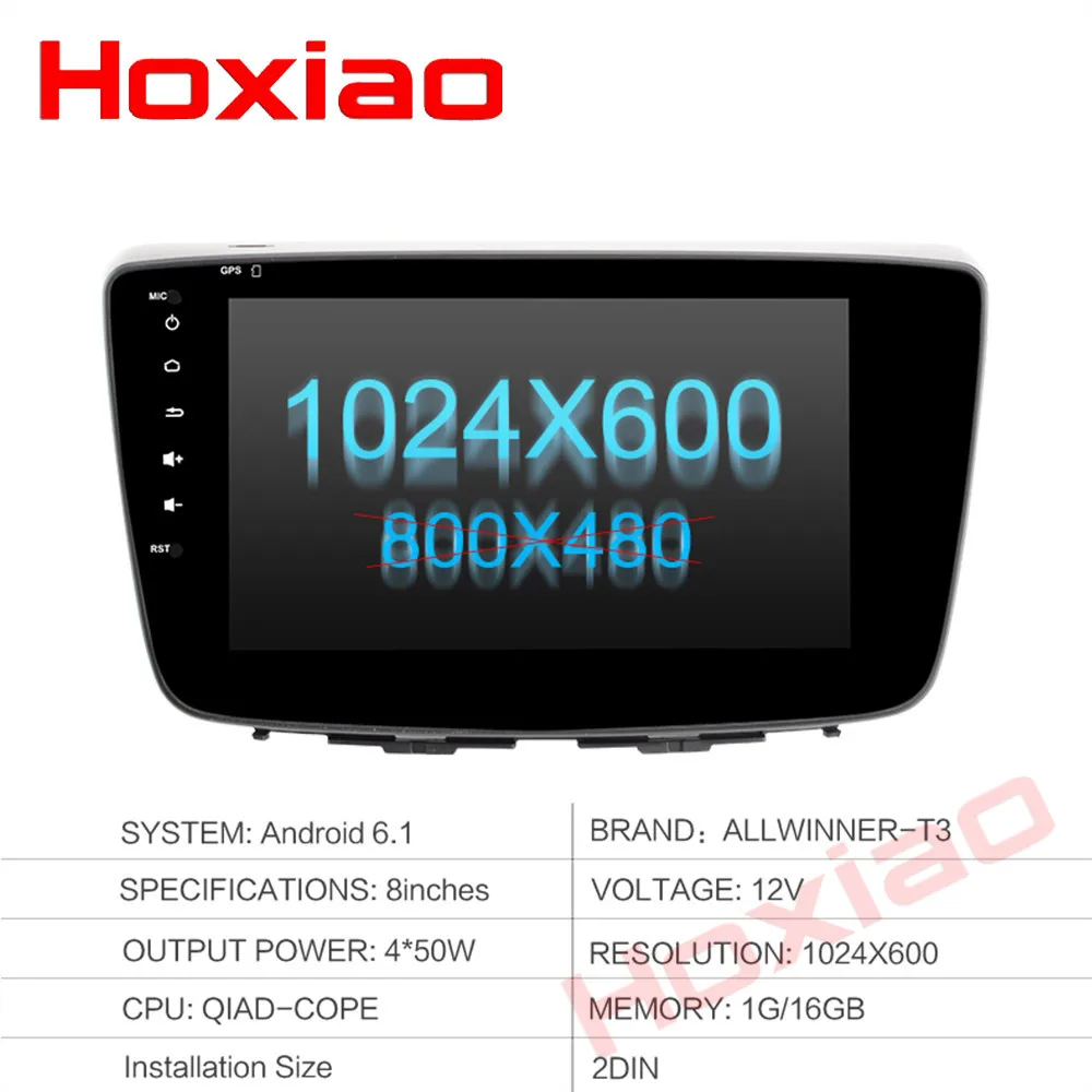 Для SUZUKI BALENO 2015 2016 2017 2018 8 дюймов 1024*600 экран автомобиля Android 6 0 радио gps стерео 2 din