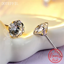 925 пробы серебряные серьги женские очаровательные модные АААА циркониевые серьги ювелирные изделия