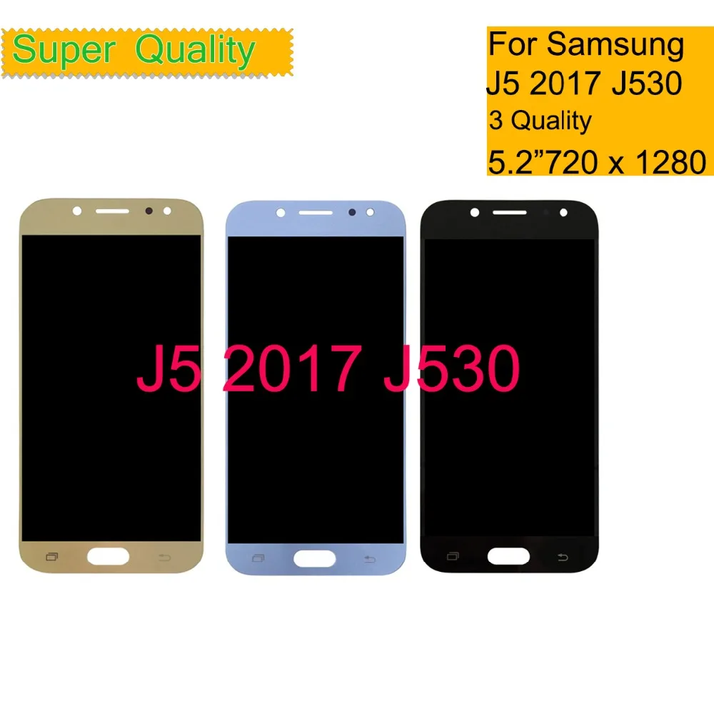 

SUPER AMOLED For SAMSUNG GALAXY j5 2017 J530 J530F SM-J530 LCD Display Touch Screen Digitizer Panel Pantalla monitor Assembly