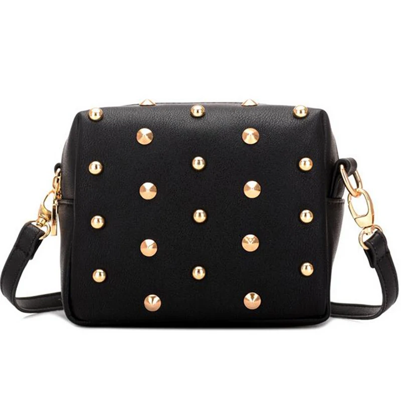 

2016 fashion women messenger bags Women's cross body small bags rivet trend shoulder bag PU women handbags