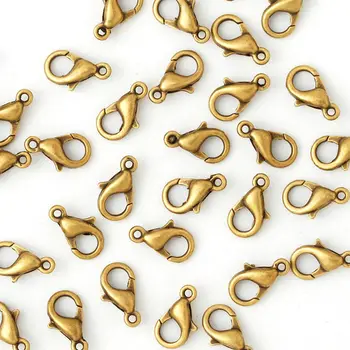 

100pcs 14mm antique bronze plated lobster clasp,jewelry finding,accessories,for DIY jewelry making,metal,wholesale-10068208