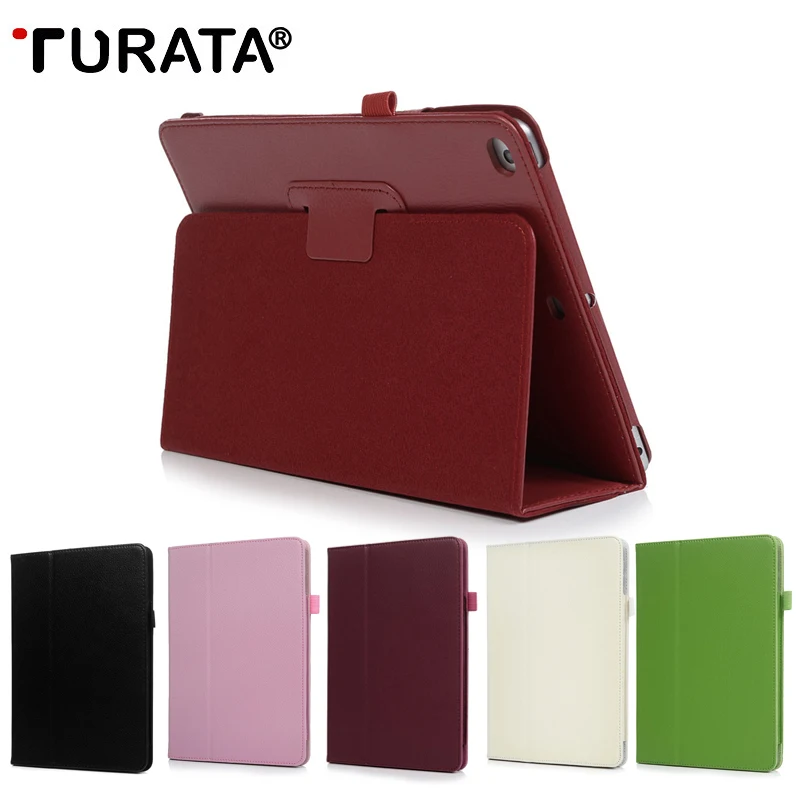 

TURATA Case Matte Flip Litchi PU Leather for iPad Air /Air 2/9.7 inch 2017 /2018 Coque Cover Smart Stand Auto Sleep /Wake UP