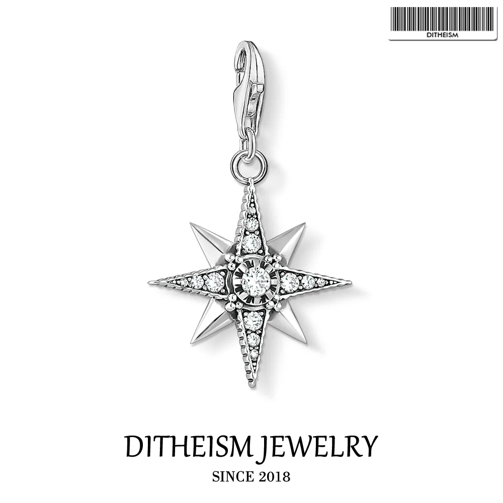 

Royalty Star Charms Pendant,2018 Summer Fashion Jewelry 925 Sterling Silver Trendy Gift For Women Men Fit Bracelet Necklace Bag