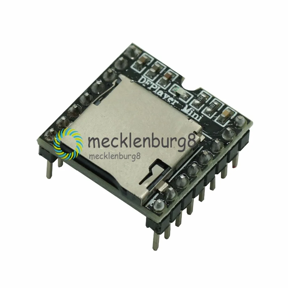

DFPlayer Mini MP3 Player Module MP3 Voice Decode Board For Arduino Supporting TF Card U-Disk IO/Serial Port/AD