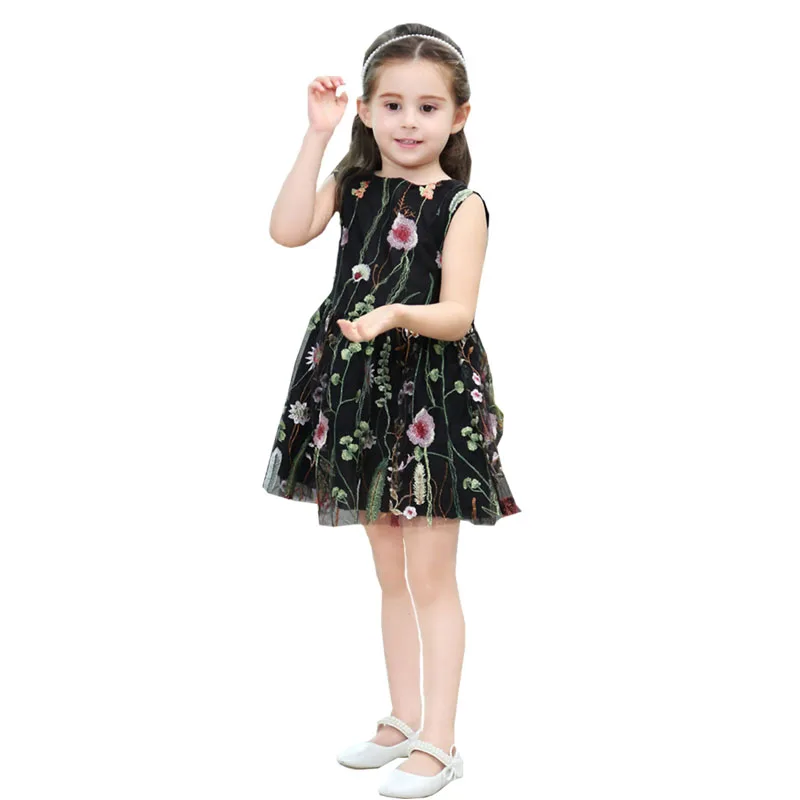 

Girl Clothes Cartoon Print Dress Baby Birthday Party Stage Show Clothing 2-7 Y Child Quality Children's Wear 2019 Hot Sale