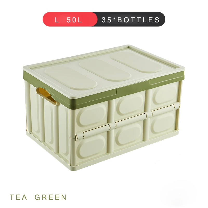 

Fresh Food Transportation Box in Car PP+ABS Anti-dirty Washable Super Large Capacity Fold as Desk Outdoor Camping Strong Storage