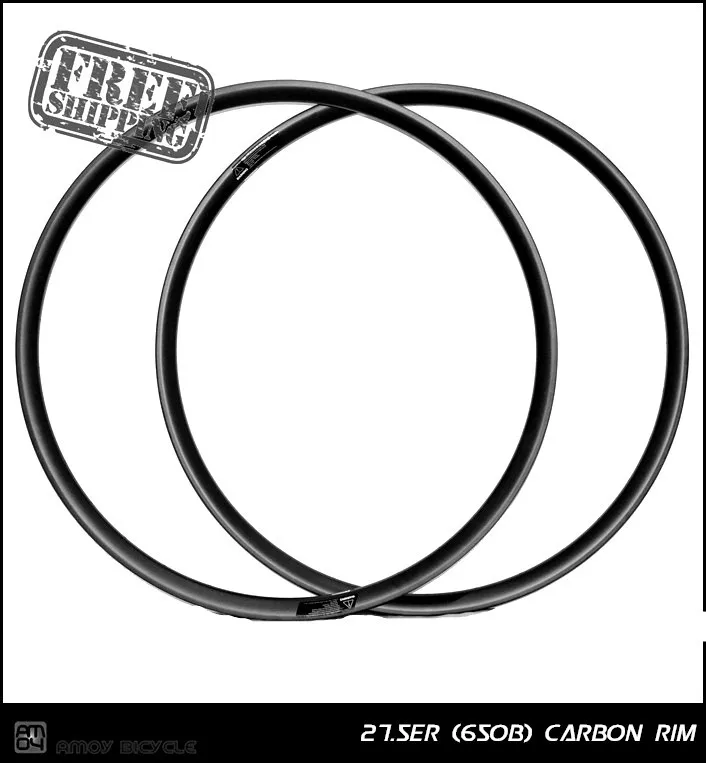 

Free shipping 27mm Wide MTB 27.5er 650B carbon bicycle clincher mountain bike carbon rims with best qualiy