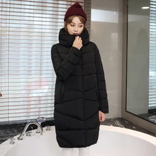 2016 Winter Fashion Long Coat Slim Thickened Turtleneck Warm Jacket Cotton Padded Zipper Plus Size Outwear