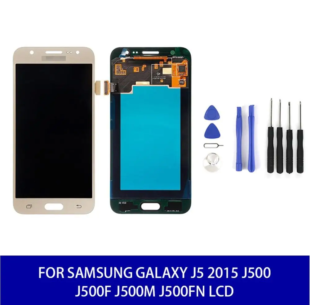 

For Samsung Galaxy J5 2015 J500 J500F J500M J500FN Lcd Display Screen Touch Digitizer Assembly+Tools Screen Adjust Brightness