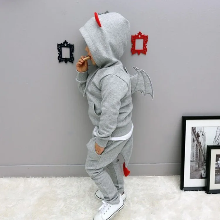 Halloween Kids Baby Boys Little Devil Costume Hoodies Shirt Pants Trousers Hot