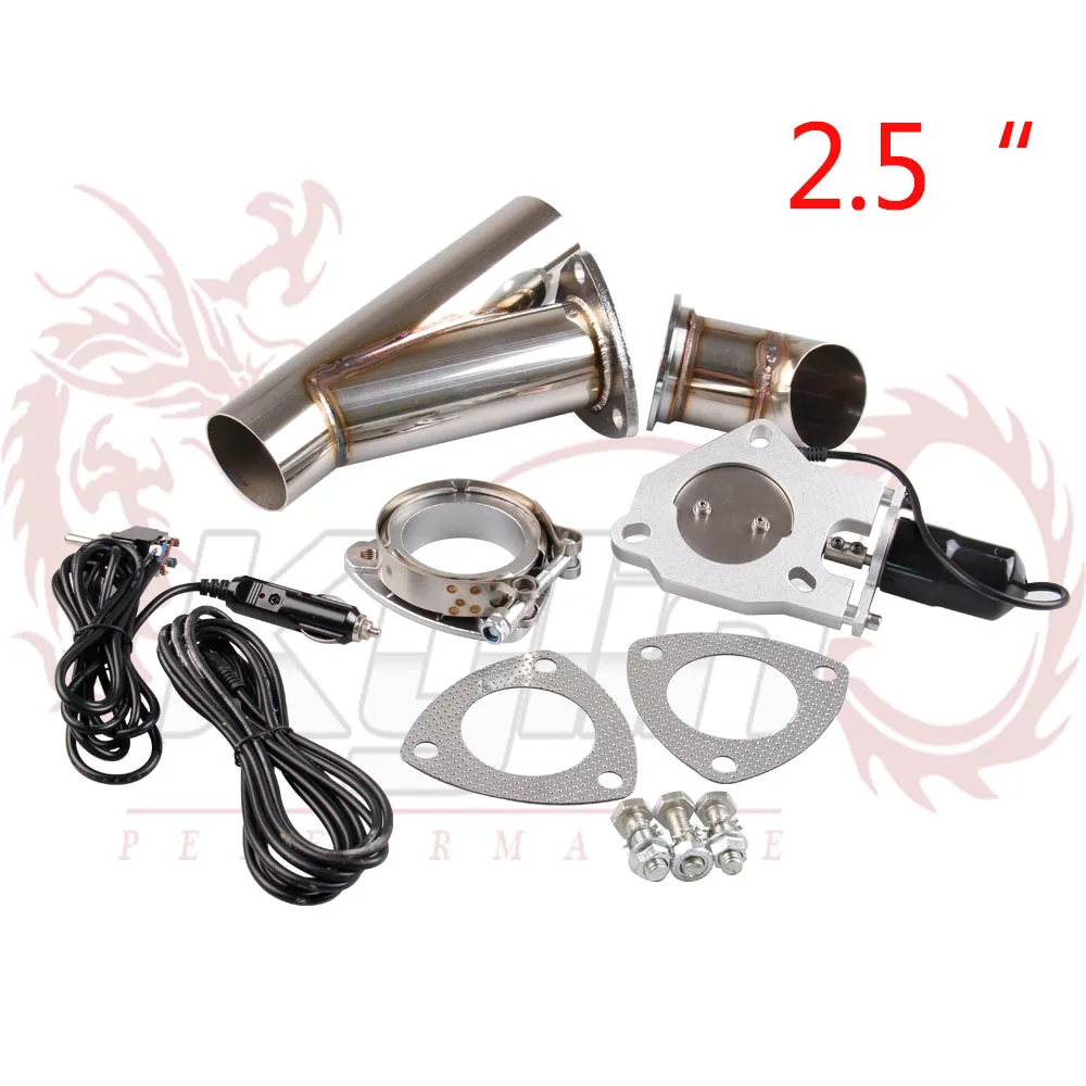 Kylin Store 2.5" Electric Stainless Exhaust Cutout Cut Out Dump Valve