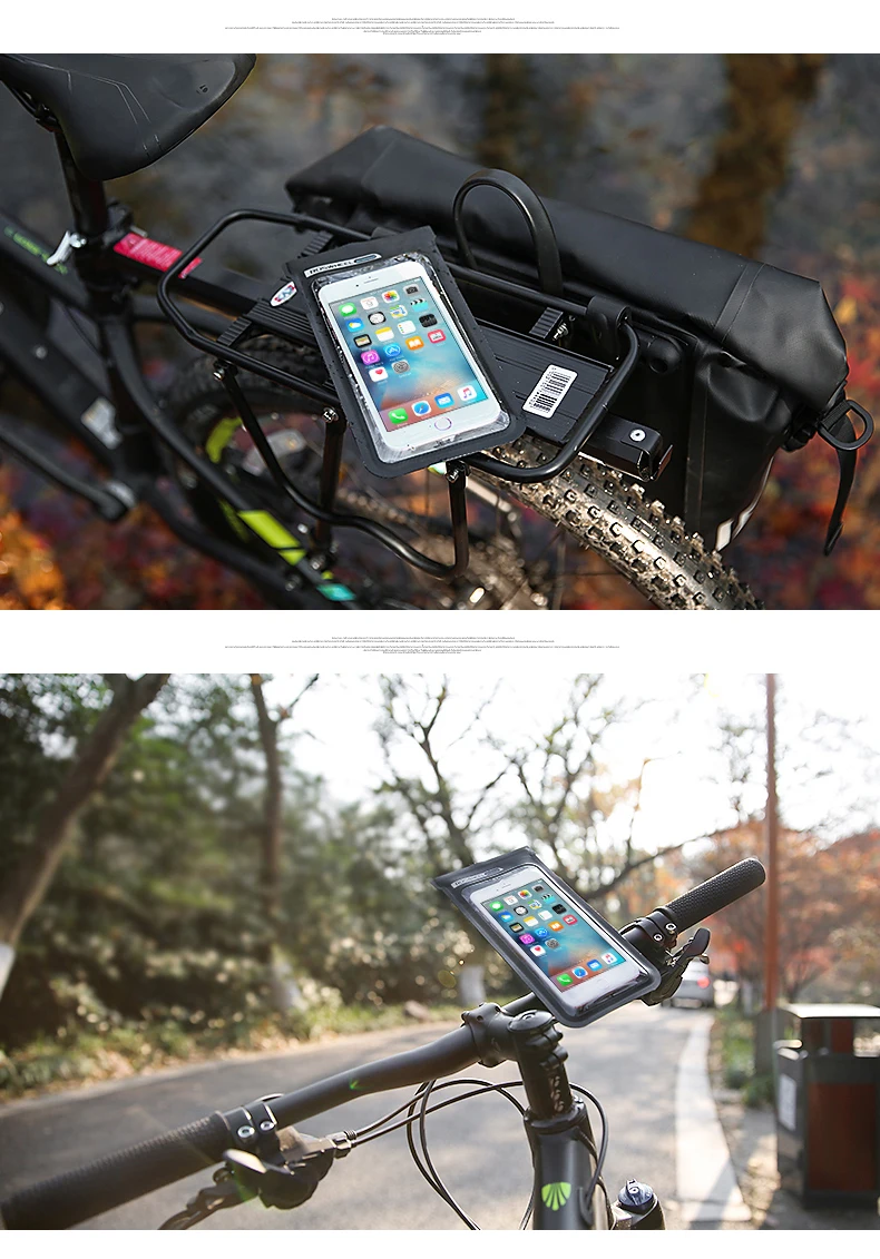 Best Roswheel Dry Series Full Waterproof Bike Bicycle Cycling Saddle Pannier Rear Seat Handlebar Bag Trunk Phone Case Holder 19