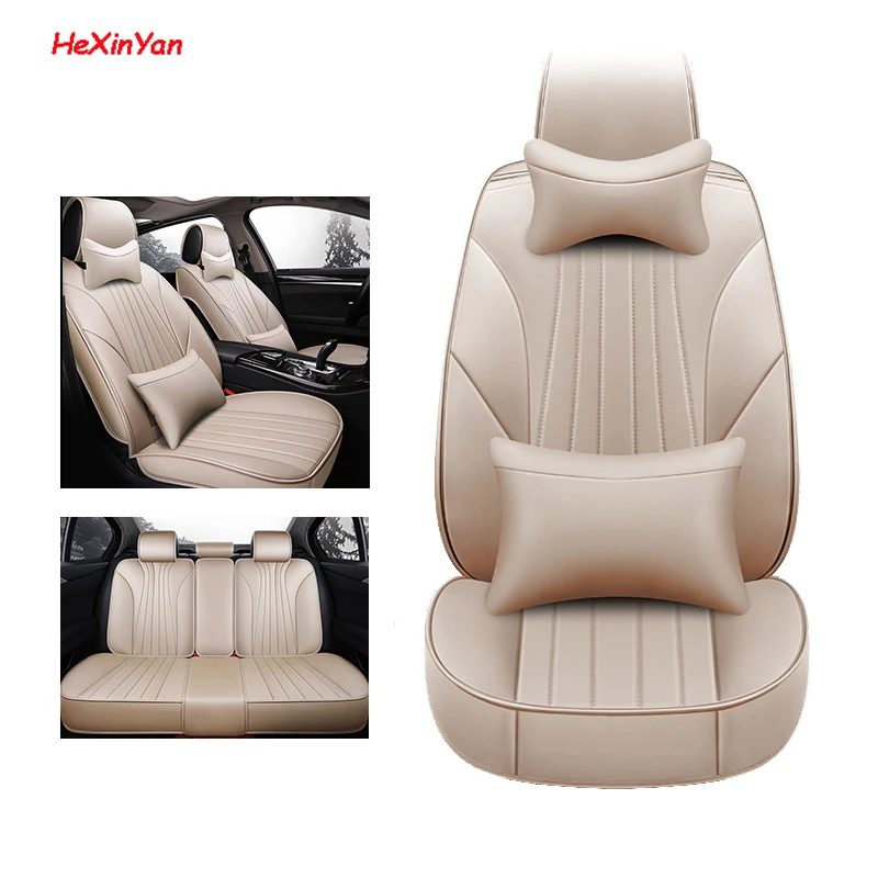 

HeXinYan Leather Universal Car Seat Covers for Geely GX Emgrand EC7 X7 FE1 atlas mk car styling automobiles Interior auto Cushio