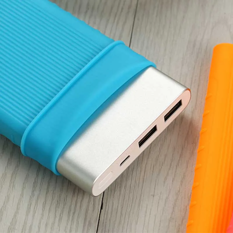 Для Xiaomi power bank чехол 2 10000 мАч силиконовый мягкий защитный чехол для Xiaomi power bank 2 10000 мАч двойной USB порт оболочка