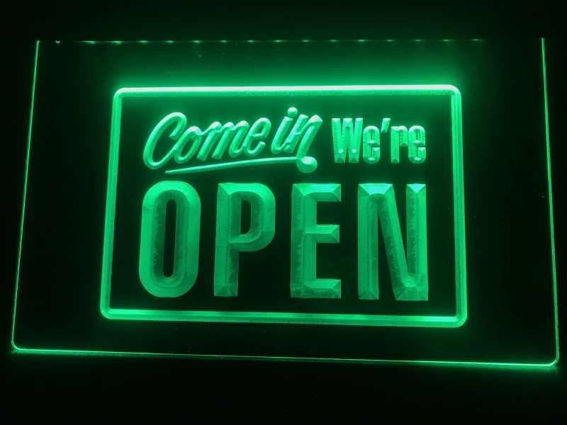 

I001g- Come In We're OPEN Shop cafe Bar Display LED Neon Light Sign