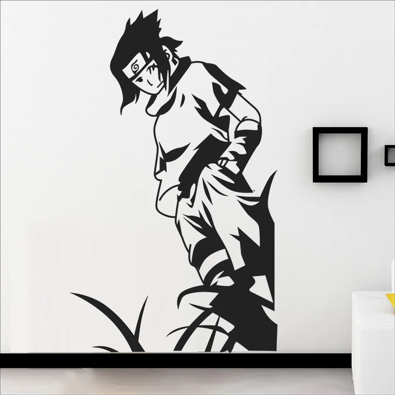Free shipping diy vinyl naruto sasuke, bedroom sitting room cartoon