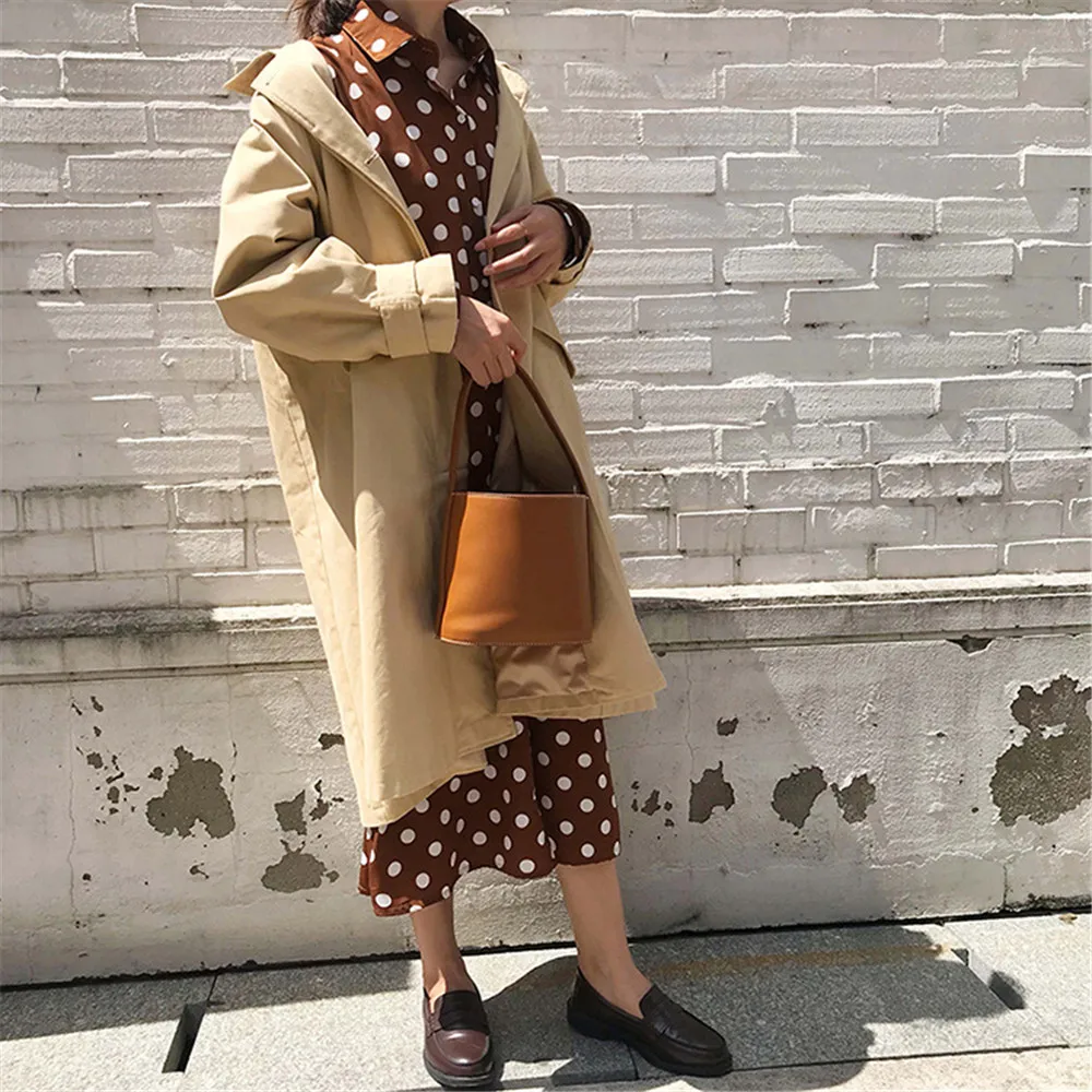 Autumn Vintage Polka Dot Dress Women 2018 Chiffon Casual Dress Ladies Tunic Preppy Party Vestidos Female Elegant Clothing (10)