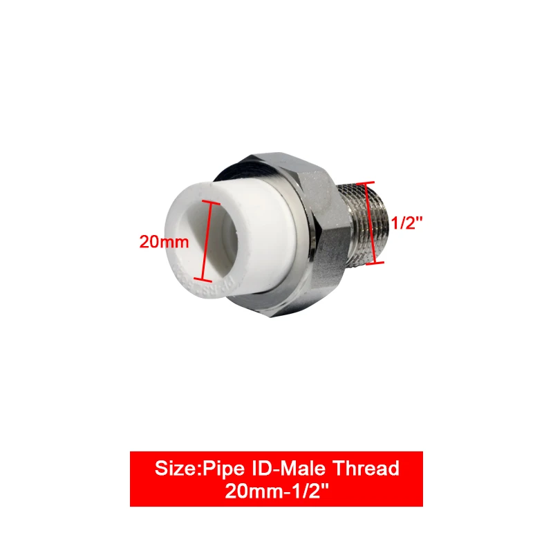 Воды PPR трубопроводной арматуры 20/25/32 мм Союза водоснабжения Трубное соединение 1/2 ''3/4'' 1 Iron/Медь разъем трубы соединения - Цвет: 20mm