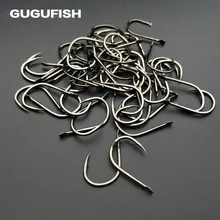 Gugufish 200 шт./кор. высокоуглеродистой Сталь Рыбалка молния Размеры 1-15 Крючки пакет карп