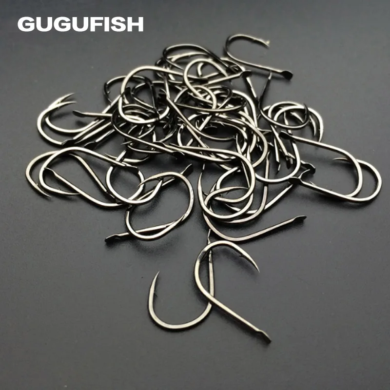 Gugufish 200 قطعة/صندوق عالية الكربون الصلب الصيد هوك حجم 1-15 حزمة الكارب الخطافات