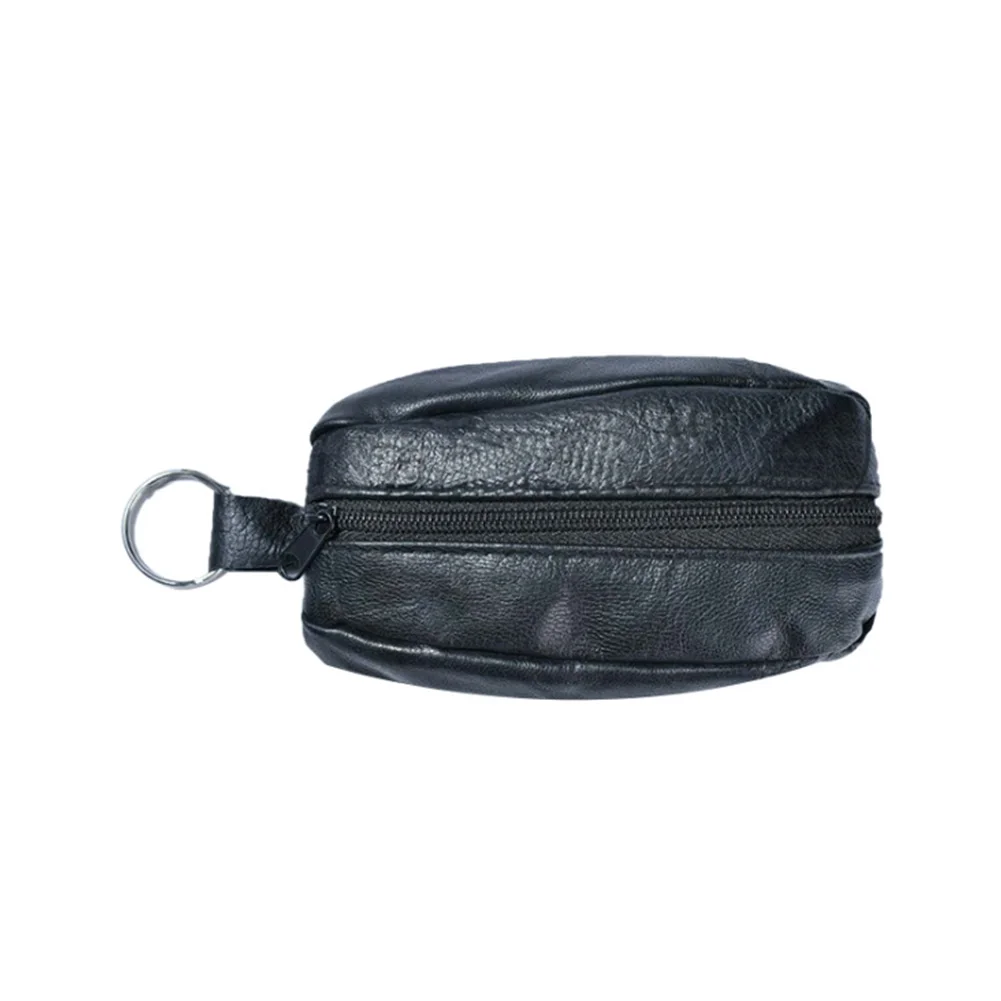 

Men Portable Casual Soft Mini Wallet Key Hanging Practical Solid Waterproof Coin Purse Zipper Multi Purpose Artificial Leather