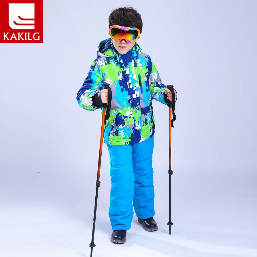Children's Clothing Winter Boys Ski Suit 30 Degree Russian Big Boys Ski