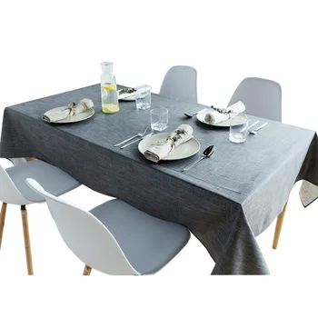 

6colors Modern Cotton Linen Polyester Table Cloth Waterproof Square Party Banquet Outdoor TableCloth Nappe Table Cover Overlay
