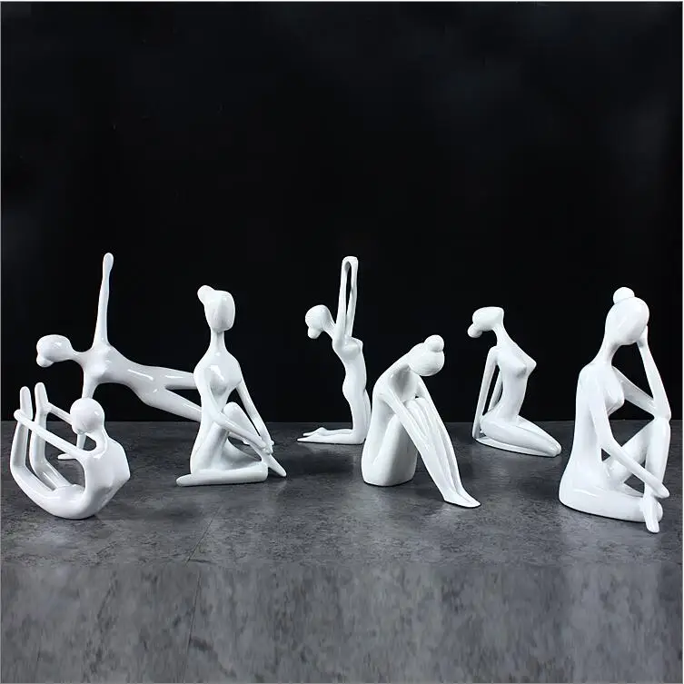 

Creative figures small ornaments crafts home accessories simple modern bedroom desktop decoration dancing girls yoga decoration