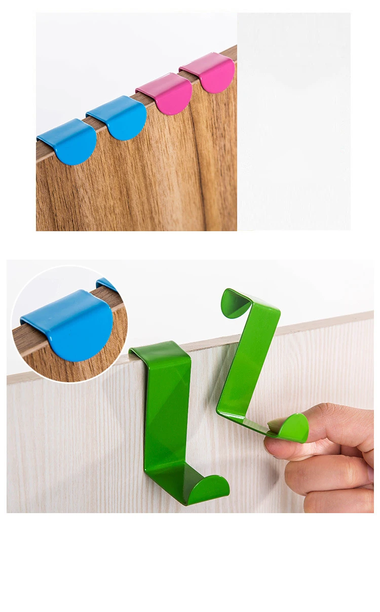 2pcs Stainless Steel Door Hook Home Storage Kitchen Cabinet Clothes Hanger Bathroom Accessories Towel door Hooks (7)