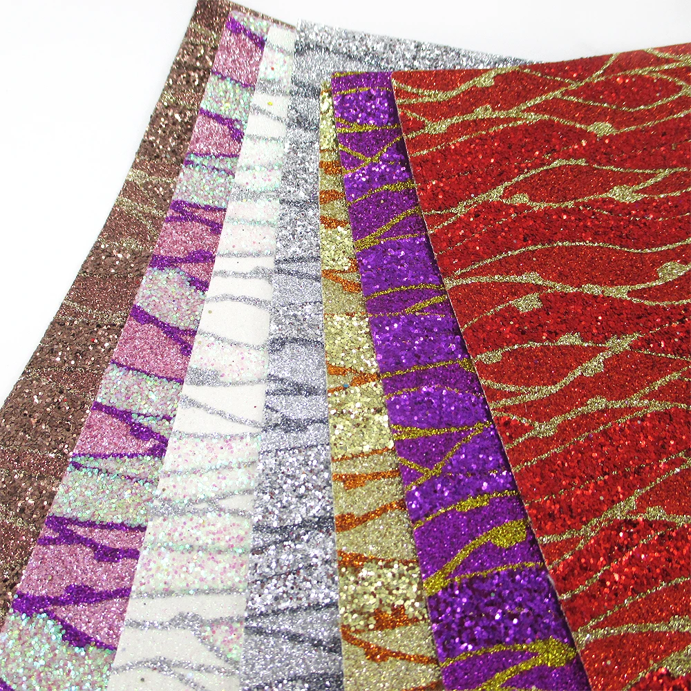 

david angie 20*34cm glitter Leather Fabric PU Leather For Clothing Wallpaper Synthetic Leather(Random Direction),1Y56235