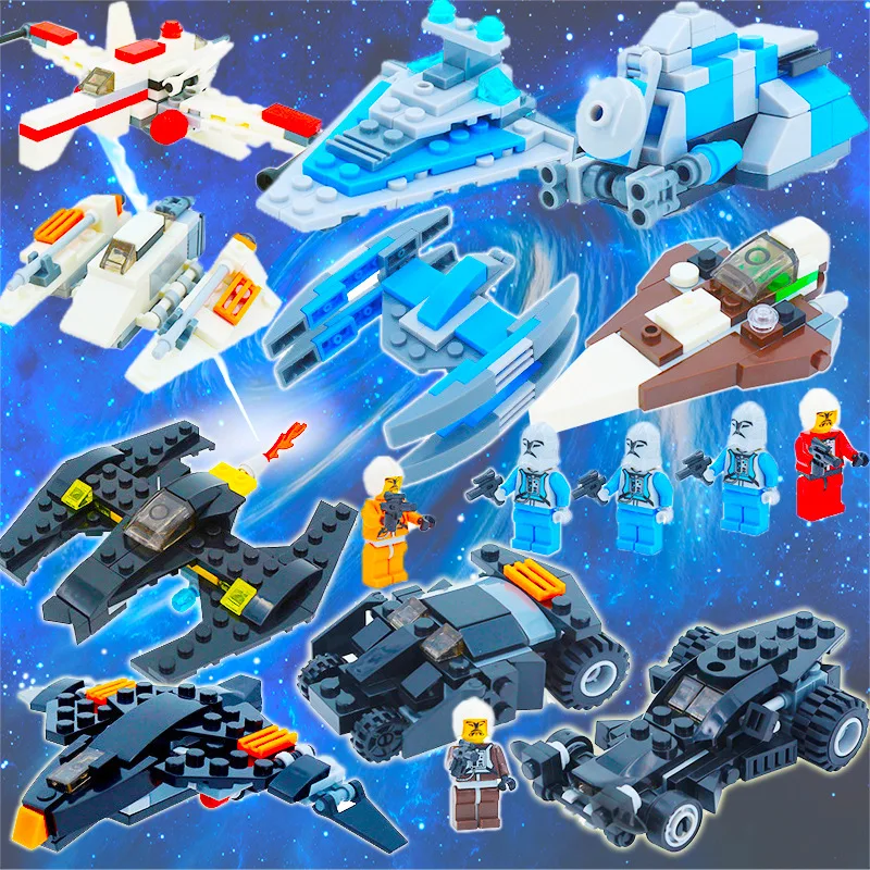 

Star Wars Microfighter Snowspeeder X-Wing Fighters Batman Batmobile Model Building Blocks Bricks Toys Compatible With Lego