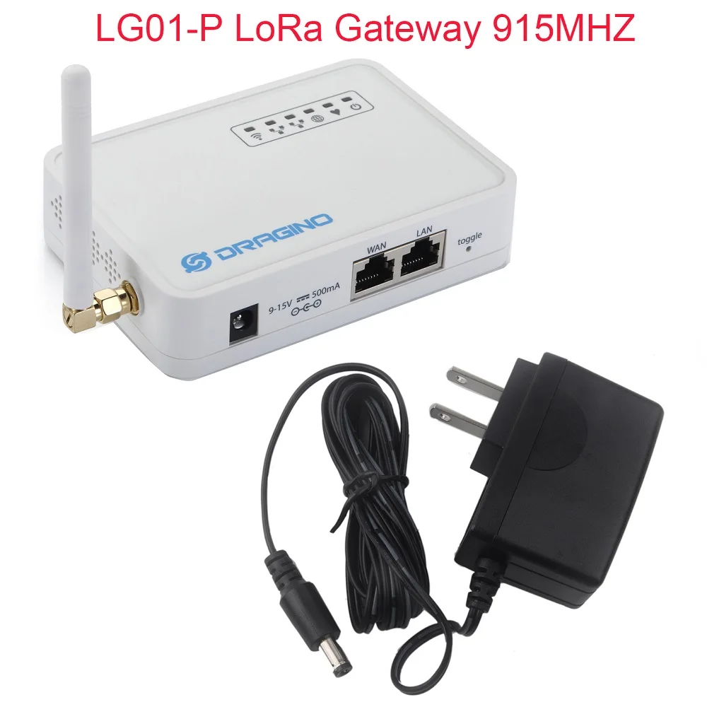 Для Dragino LG01-P Wifi LoRa Gateway 433 mhz/868 mhz/915 Mhz дальний беспроводной, открытый источник OpenWrt LoRa IoT+ источник питания - Цвет: 915mhz